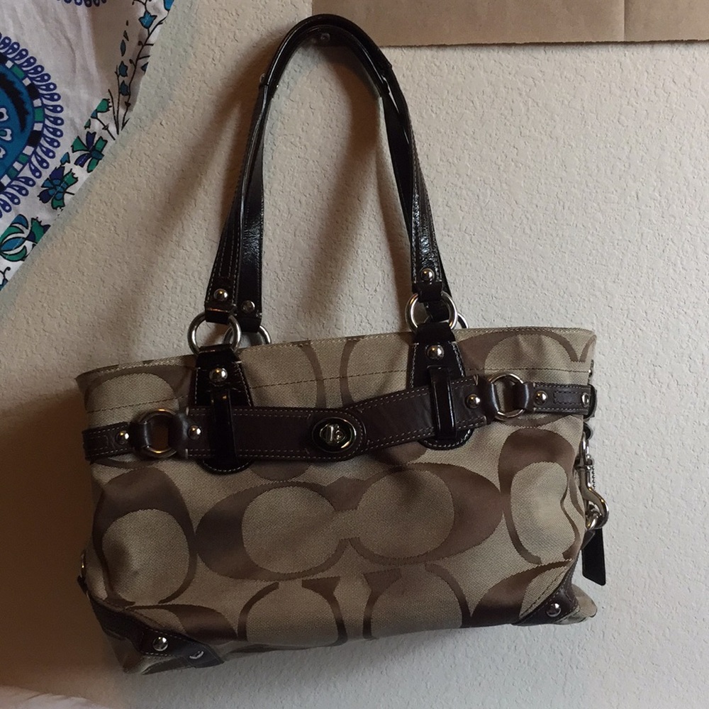 Coach Bag w/ Purple Lining